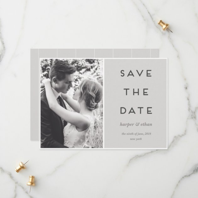 MODERN SIDE BY SIDE SAVE THE DATE