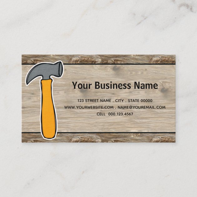 Personalized Business Cards - Handyman (front side)