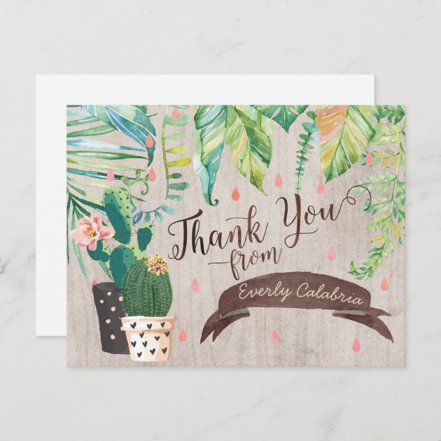 Cactus Desert Shower Thank You Cards