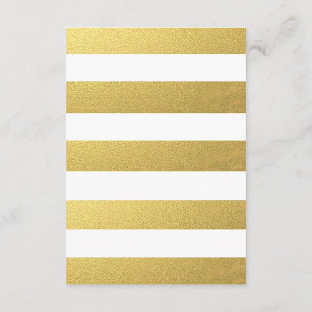 CHIC GOLD STRIPES ACCOMMODATION CARD