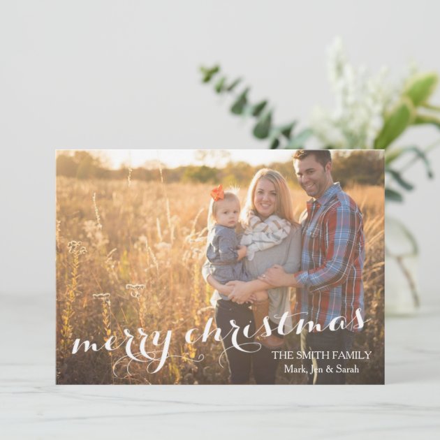 Merry Christmas Custom Photo Card