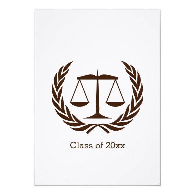 Classic Law School Graduation Invitation
