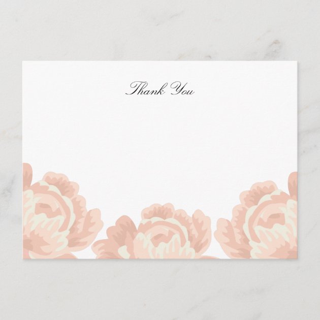 Blush Pink Thank You Note Card