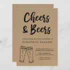 Cheers and Beers Men's Adult Birthday Party Invitation | Zazzle