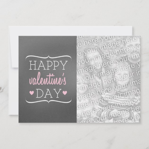 Chalkboard Inspired Photo Valentine's Card