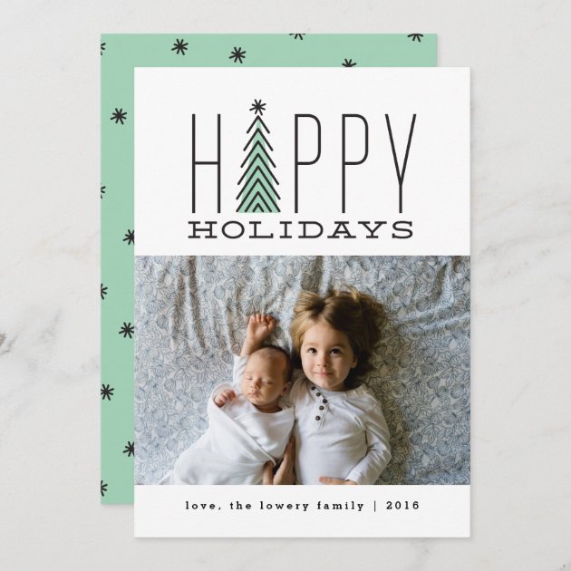 Mod Tree Holiday Photo Card