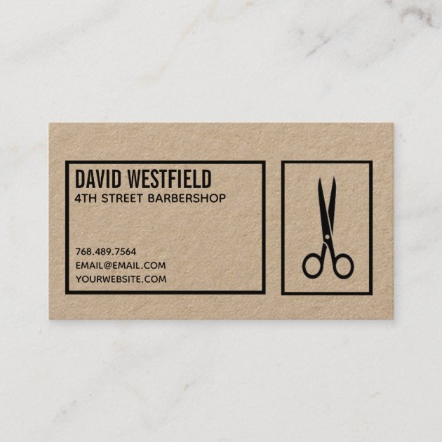 Vintage Barber Stripe Business Card (front side)