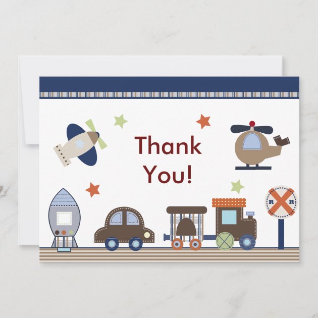 Here, There, Everywhere Boy Thank You Card