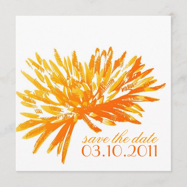 Modern Floral Save the Date Cards