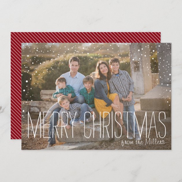 Merry Christmas Full Photo Holiday Card