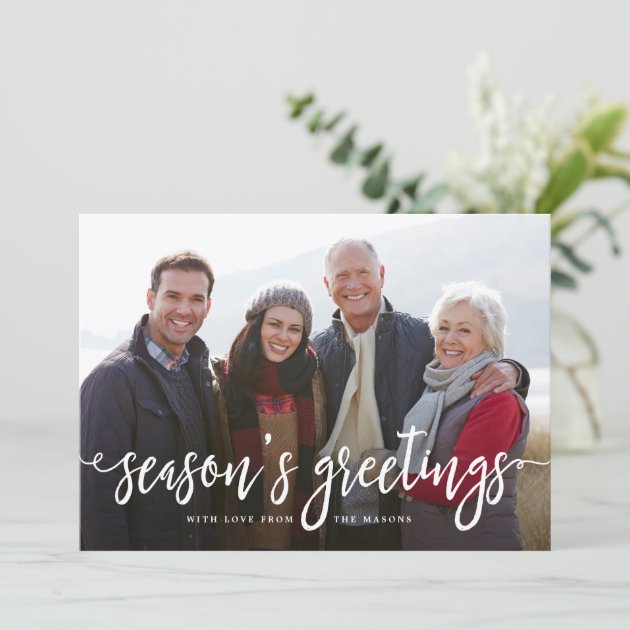 Modern Greetings Holiday Photo Card