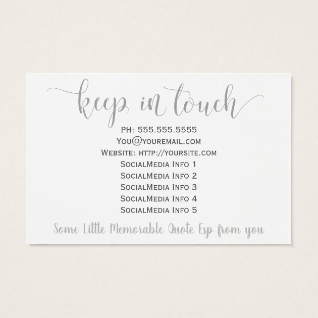 Graduate Twenty Eighteen Stay In Touch Personal Business Card