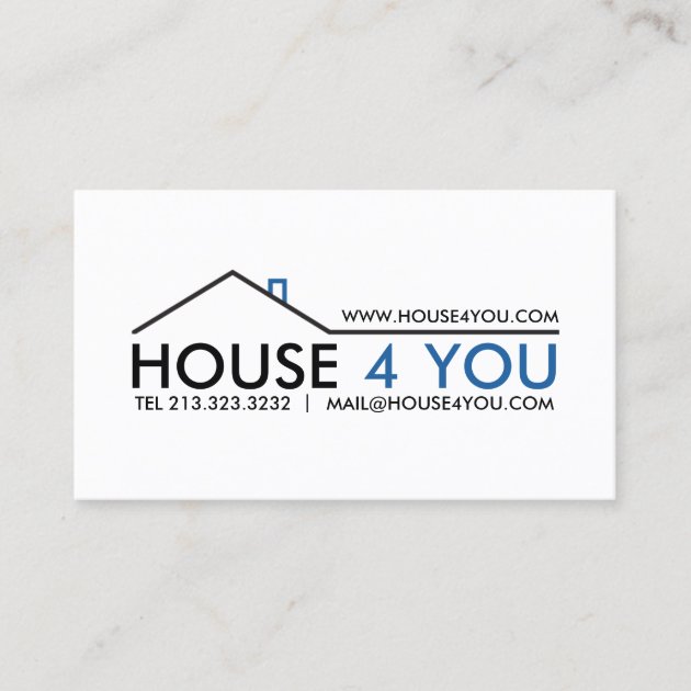 Simple Professional Real Estate Business Card (front side)