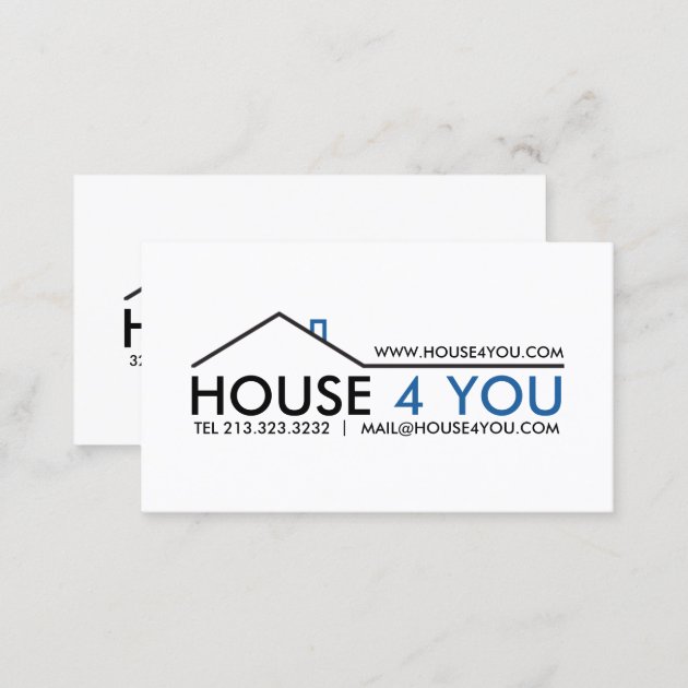Simple Professional Real Estate Business Card (back side)