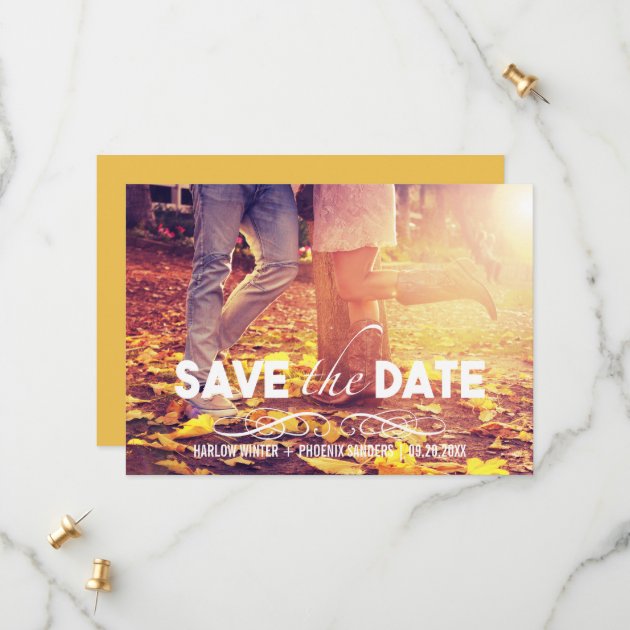 Bold Font Simple Photo Save The Date