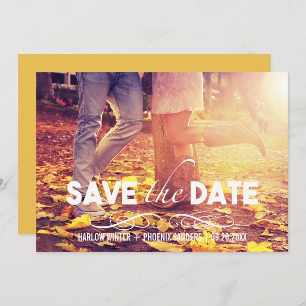 Bold Font Simple Photo Save The Date
