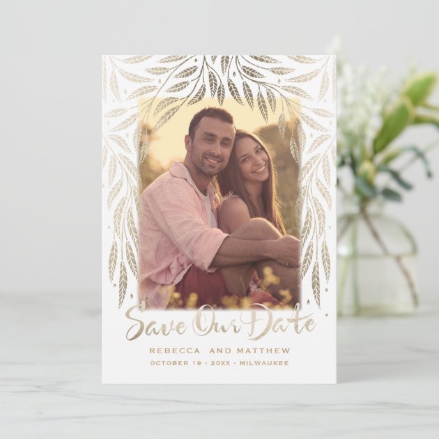 Under The Willows, Photo Save The Date Invitation