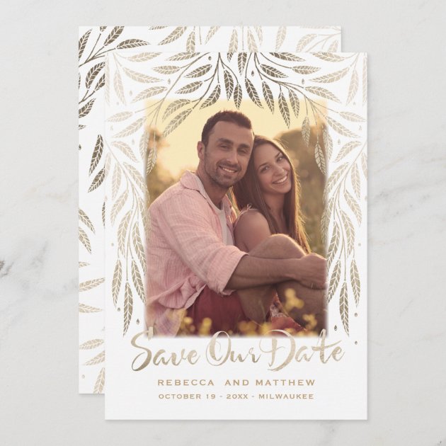 Under The Willows, Photo Save The Date Invitation