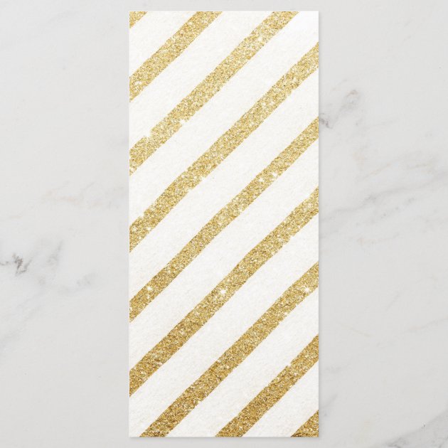 Modern Brushstrokes Gold Stripes Wedding Menu