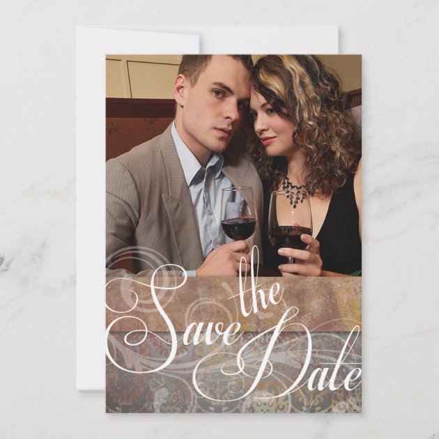 Vintage Tuscan Save the Date Photo