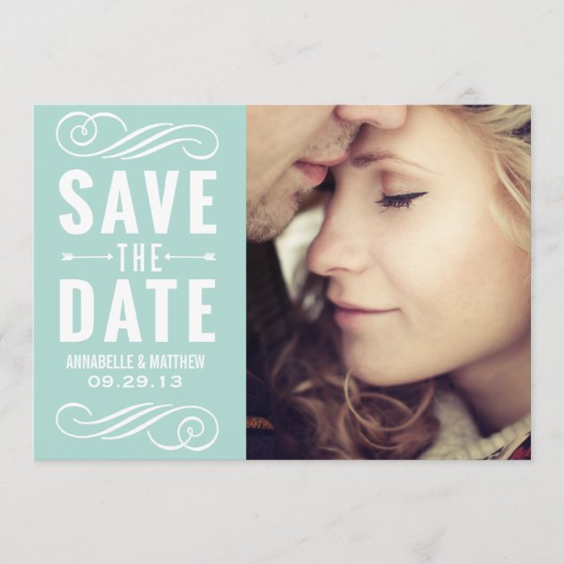 Vintage Typography Save the Date Announcement