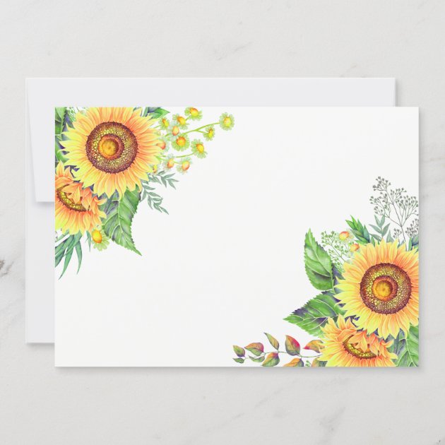 Sunflowers Rustic Chic Wedding Save The Date
