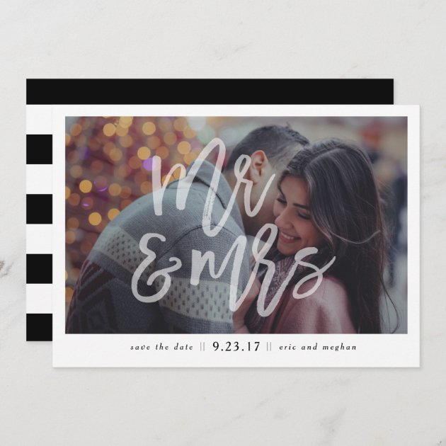 "Mr. & Mrs." Photo Save The Date