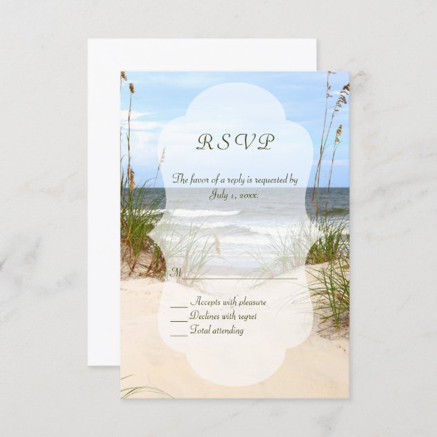 Beach Wedding RSVP's RSVP Card