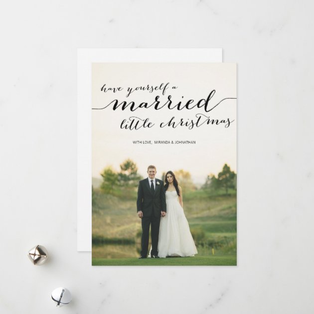 Married Little Christmas Photo Flat Cards