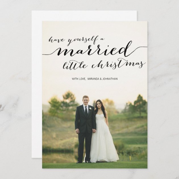 Married Little Christmas Photo Flat Cards