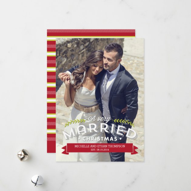 Married Christmas Holiday Photo Cards