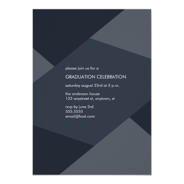 Modern Geometric Graduation Invitation