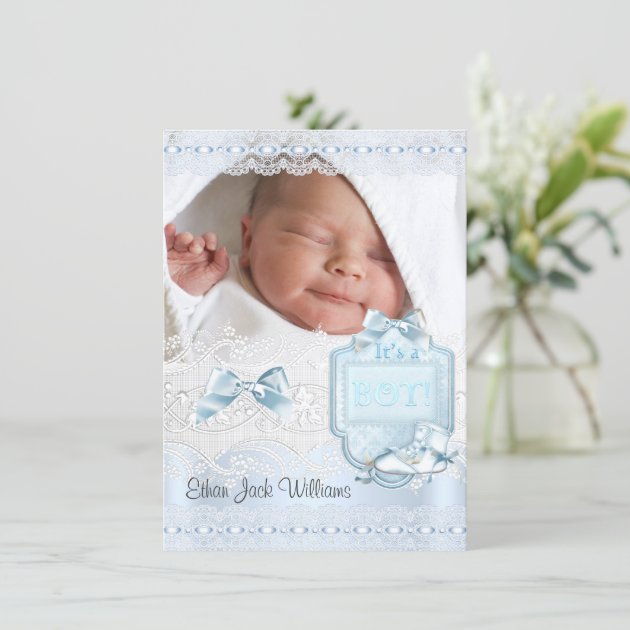Birth Announcement New Baby Boy Photo Shoes 2