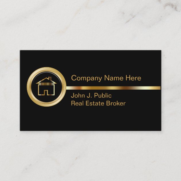 Upscale Real Estate Business Cards (front side)