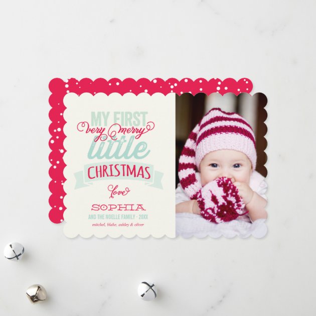 Baby's First Merry Little Christmas Photo Card