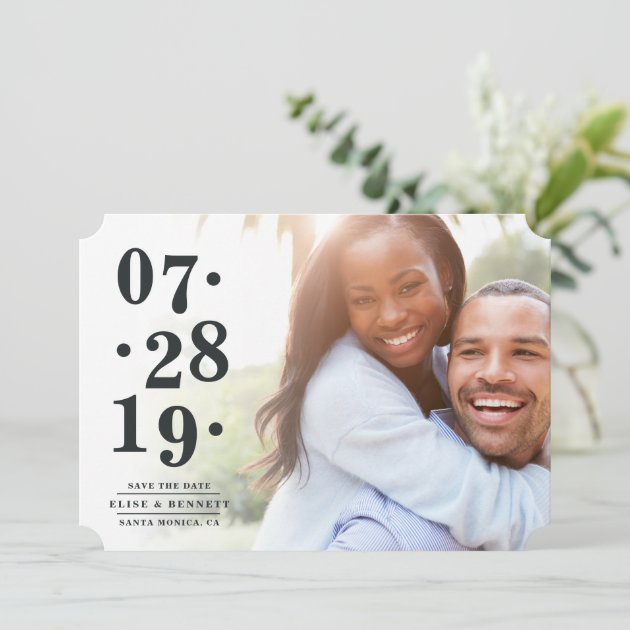 Bubbly Date | Photo Save The Date Card