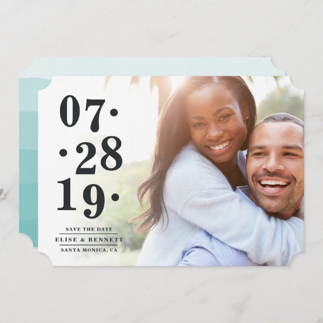 Bubbly Date | Photo Save The Date Card