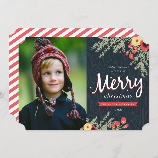 Winter Foliage Holiday Invitation