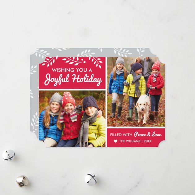 Joyful Holiday | Red Multi-Photo Card