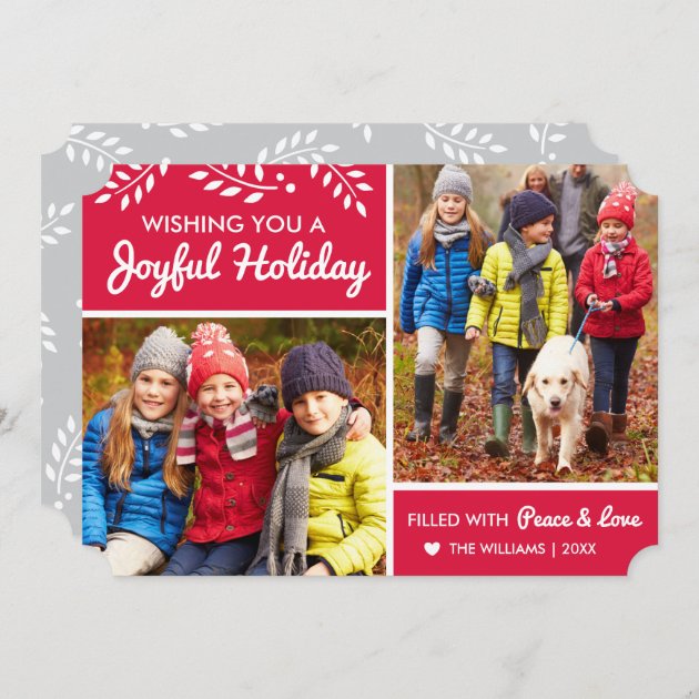 Joyful Holiday | Red Multi-Photo Card