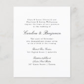 Budget Formal Script Elegant Wedding Invitation | Zazzle