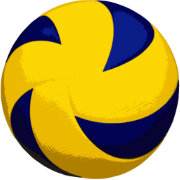 Spiral Volleyball Stickers | Zazzle.com