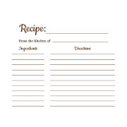 Rustic Country Vintage Recipe Card Shower Insert | Zazzle.com