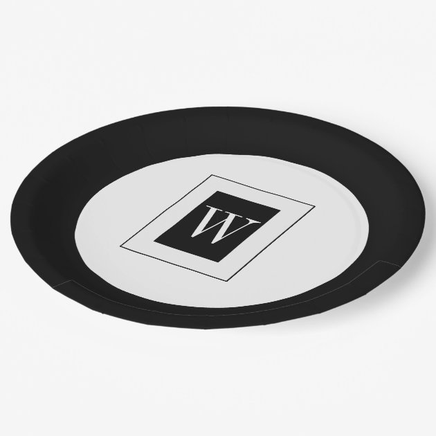 CHIC PAPER PLATE_BLACK/WHITE PAPER PLATE