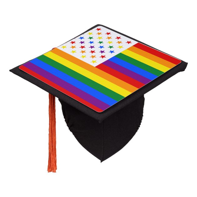 LGBT USA GRADUATION CAP TOPPER