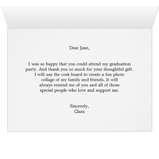 Simply Cool Graduation Thank You Card  Gold