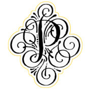 Letter P Initial Elegant Flourish Monogram Sticker | Zazzle.com