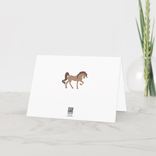 Happy Holidays Brown Horse Snowy Winter Christmas Holiday Invitation