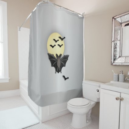 Halloween Bat Shower Curtain