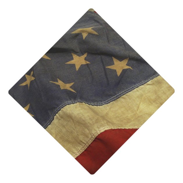 Distressed American Flag Graduation Cap Topper
